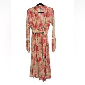 La Perla Floor Length Silk Robe Vintage Women's Size 2 or US Small Quiet Luxury